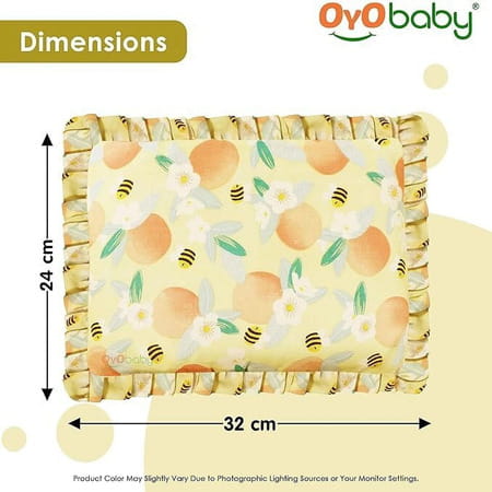 Oyo Baby Mustard Seeds Baby Pillow Pack Of 1 Floral | Nature Rai Pillow Baby Head Shaper - Takiya