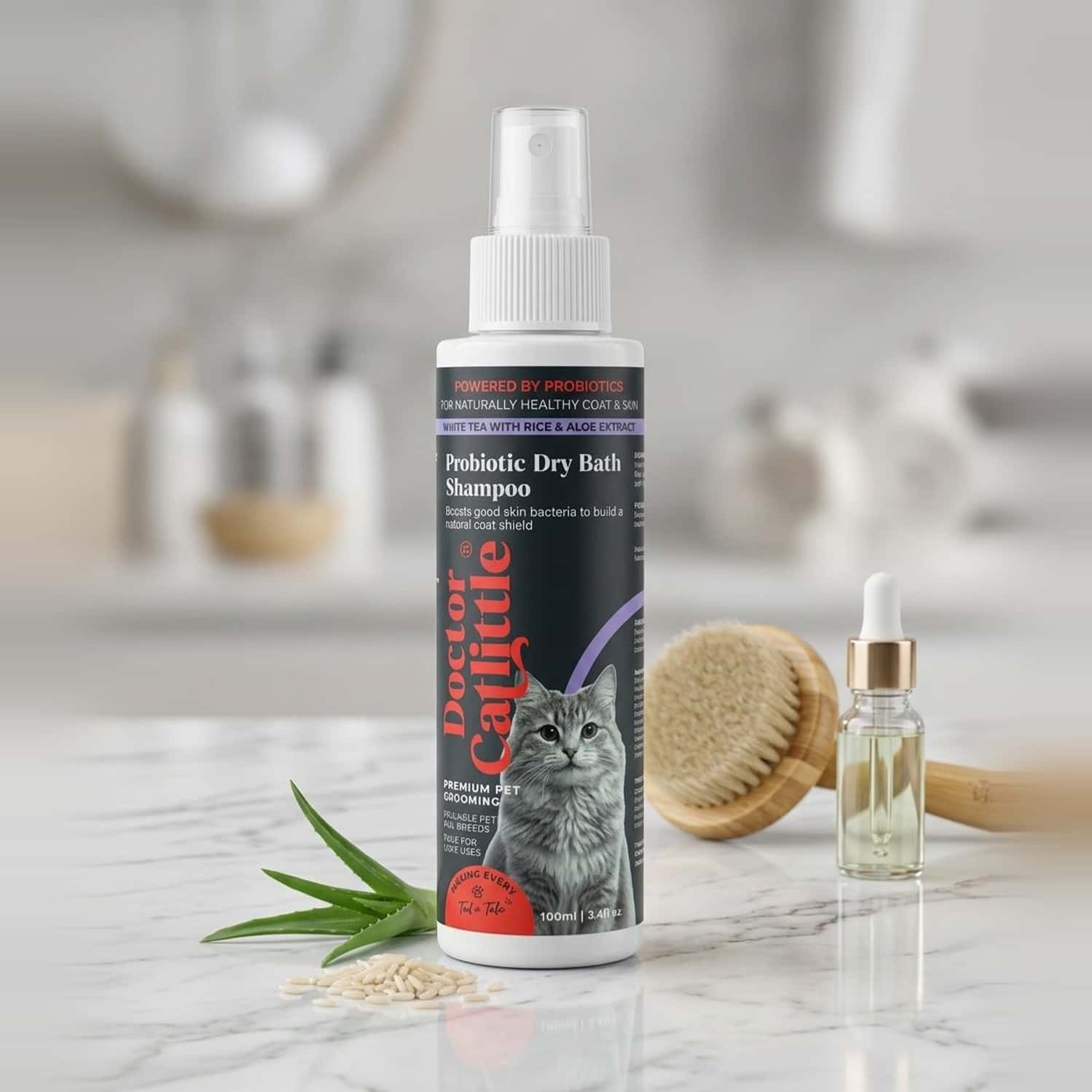 Doctor Catlittle Probiotic Cat Dry Shampoo (100 Ml)