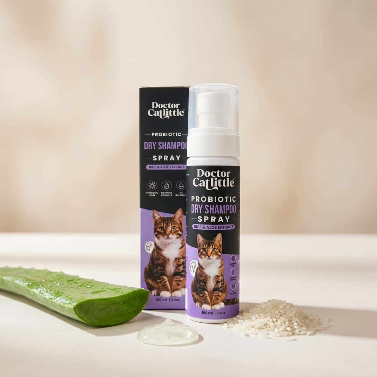 Doctor Catlittle Probiotic Cat Dry Shampoo (100 Ml)