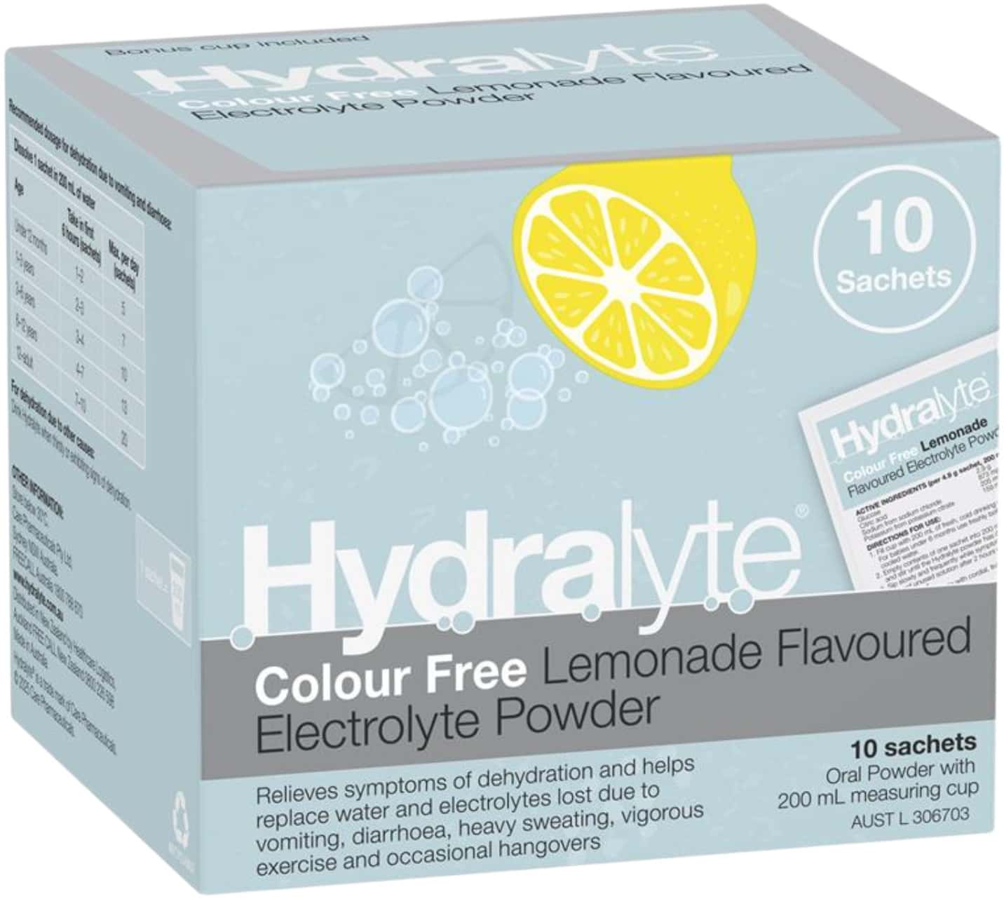 Hydralyte Electrolyte Powder | Adults | Lemonade | 10 Sachets