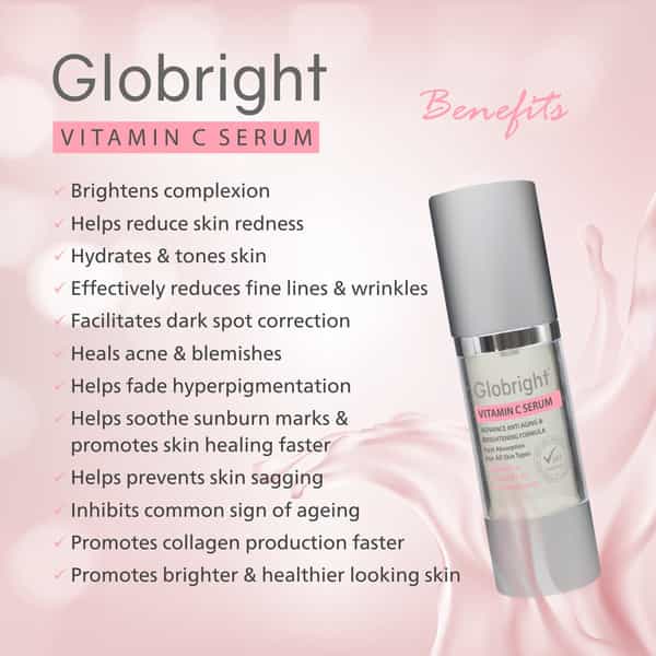 Globright Vitamin C Serum 30 Ml | With Witch Hazel | Paraben Free (Pack Of 1)
