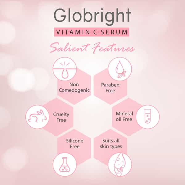 Globright Vitamin C Serum 30 Ml | With Witch Hazel | Paraben Free (Pack Of 1)