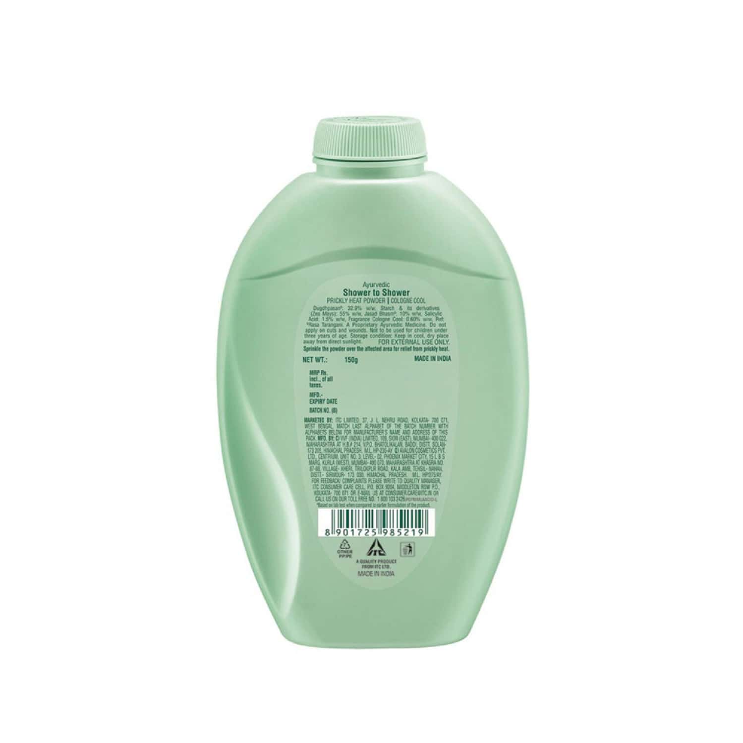 Buy SHOWER TO SHOWER COLOGNE COOL TALC BOTTLE OF 150 G Online & Get