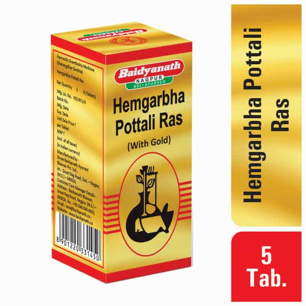 Baidyanath Asli Ayurved Hemgarbha Pottali Ras (Smy) 5 Tablets