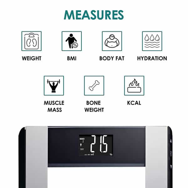 Equinox Digital Body Composition Analyser Eq-Eb-44 - Slim & Sleek | Large Lcd Display + Backlight