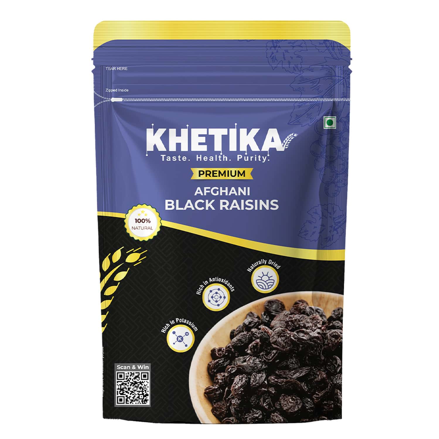 Khetika Premium Afghani Black Raisin 200g