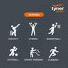 Tynor Shin & Calf Support Neo Black & Orange Universal 1 Unit