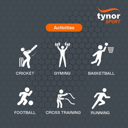Tynor Shin & Calf Support Neo Black & Orange Universal 1 Unit