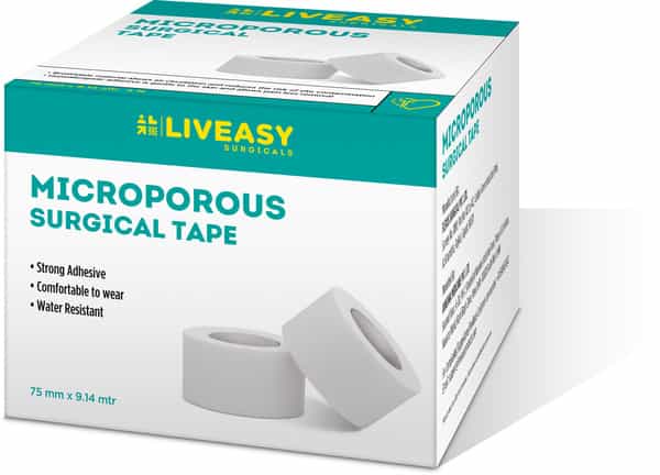 Liveasy Surgical Microporus Surgical Tape 75Mm*9.14 Mtr Single Pcs