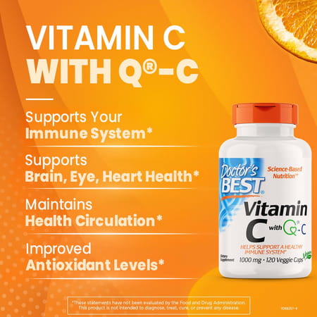 Doctor'S Best Vitamin C 1000mg Capsules | 120 Count