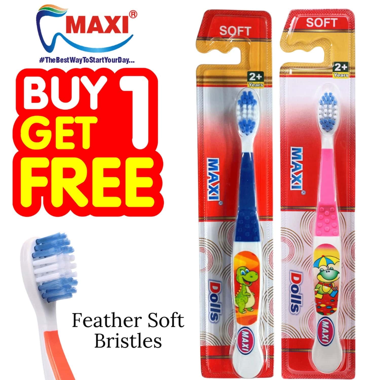 Maxi Dolls Junior Toothbrush (Buy 1 Get 1 Free)