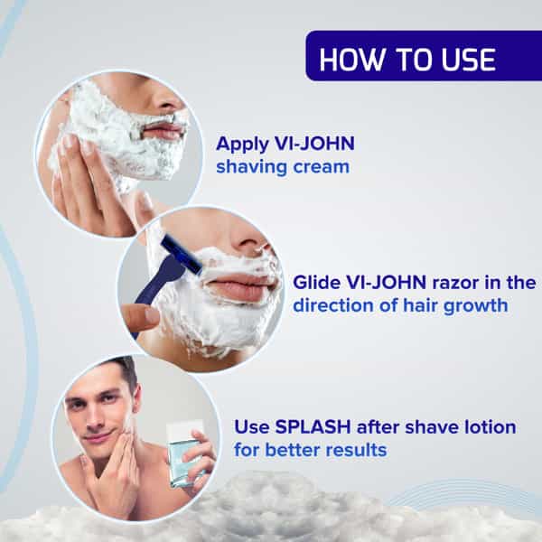 Vi-John Classical Shaving Cream For Men With Tea Tree Oil And Bacti-Guard 125Gm (Pack Of 12)