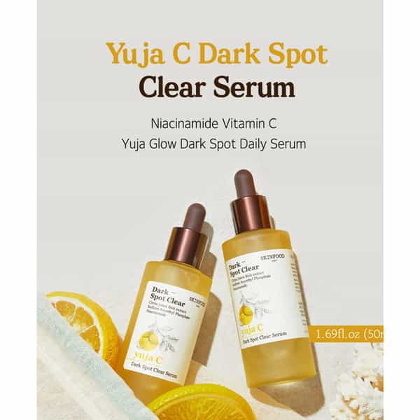 Skinfood Yuja C Dark Spot Clear Serum - Yuja Extract - Vitamin C To Target Dark Spots - 50Ml