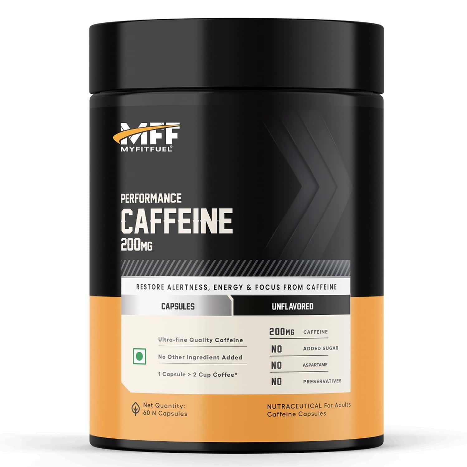 Myfitfuel Performance Caffeine | (200mg) | 60 Capsules