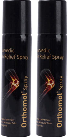 Orthomol Ayurvedic Pain Relief Spray 55 Gm For Joint Pain Muscular Pain Knee Pain (Pack Of 2)