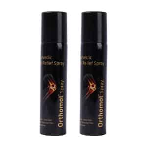 Orthomol Ayurvedic Pain Relief Spray 55 Gm | Joint | Knee | Back Pain & Muscular Pain (pack Of 2)
