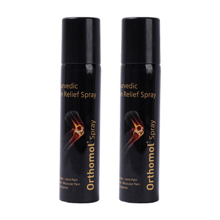 Orthomol Ayurvedic Pain Relief Spray 55 Gm | Joint | Knee | Back Pain & Muscular Pain (Pack Of 2)