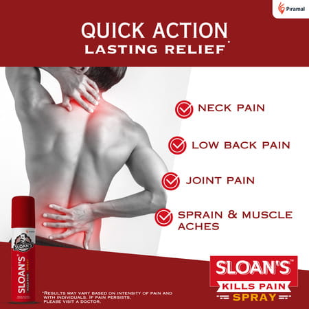 Sloan'S Kills Pain Quick Action Long Last Relief- 20gm Pack Of 2 Spray