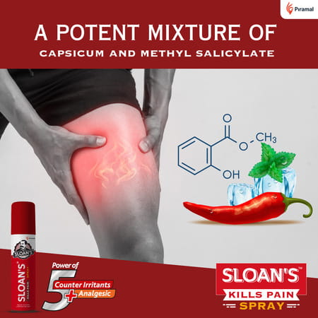 Sloan'S Kills Pain Quick Action Long Last Relief- 20gm Pack Of 2 Spray