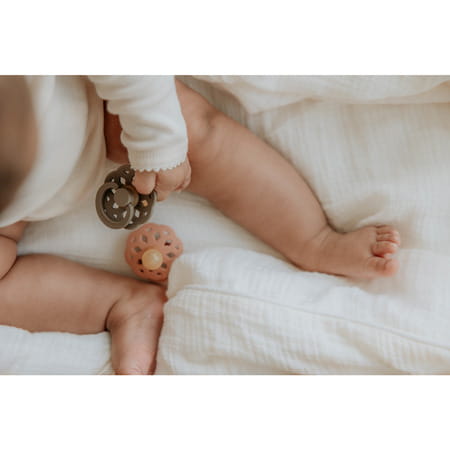 Bibs Boheme 2 Pack Latex Size 1 Peach/Woodchuck - 0+ Months