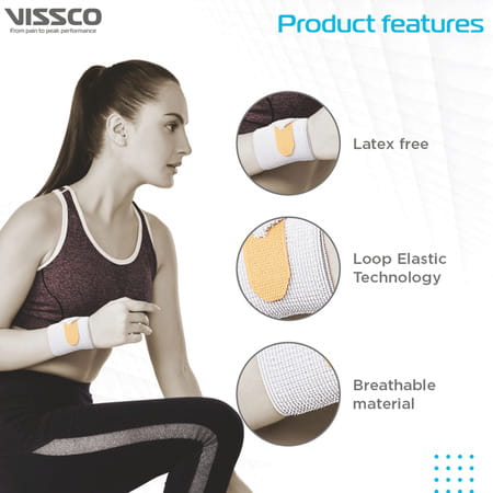 Vissco Wrist Binder With Double Lock | Provides Firm Grip & Support For To The Wrist - Xxl(Grey)