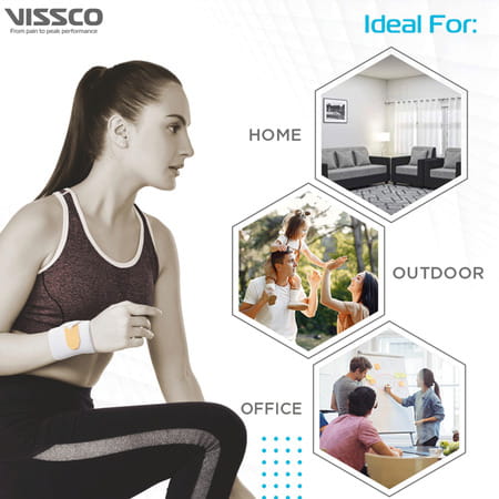 Vissco Wrist Binder With Double Lock | Provides Firm Grip & Support For To The Wrist - Xxl(Grey)