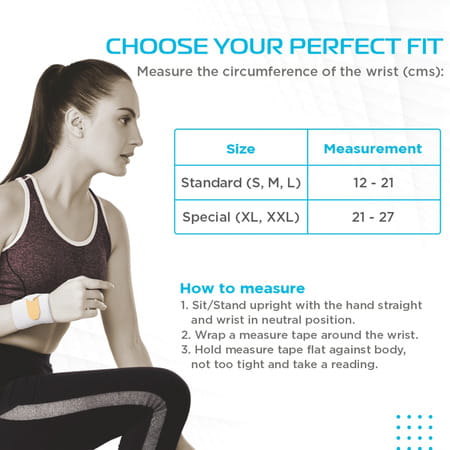 Vissco Wrist Binder With Double Lock | Provides Firm Grip & Support For To The Wrist - Xxl(Grey)