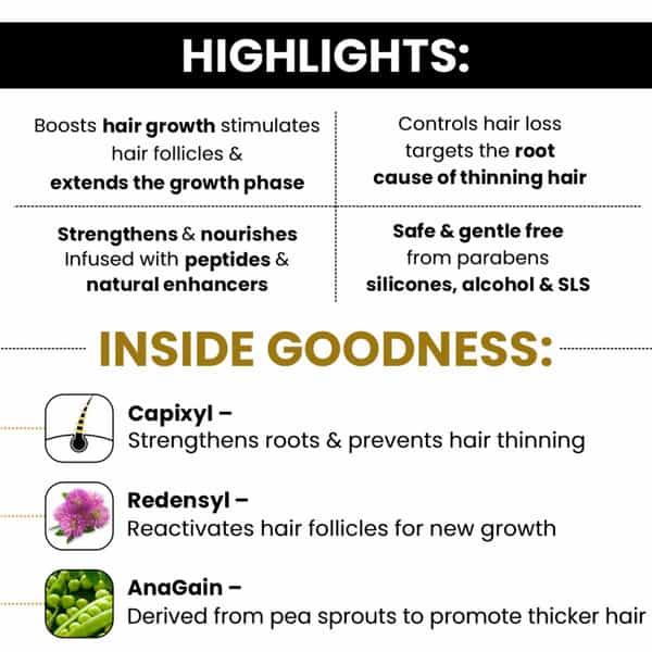 Trichospire Hair Growth Serum For Hair Regrowth & Reduces Hair Fall For Men & Women 30Ml
