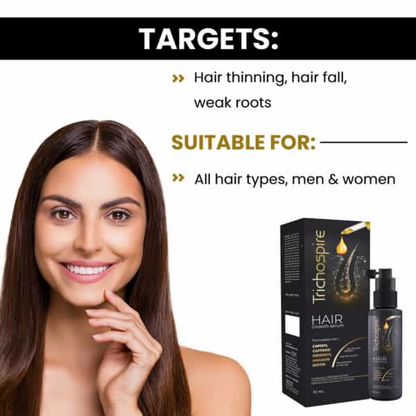 Trichospire Hair Growth Serum For Hair Regrowth & Reduces Hair Fall For Men & Women 30Ml