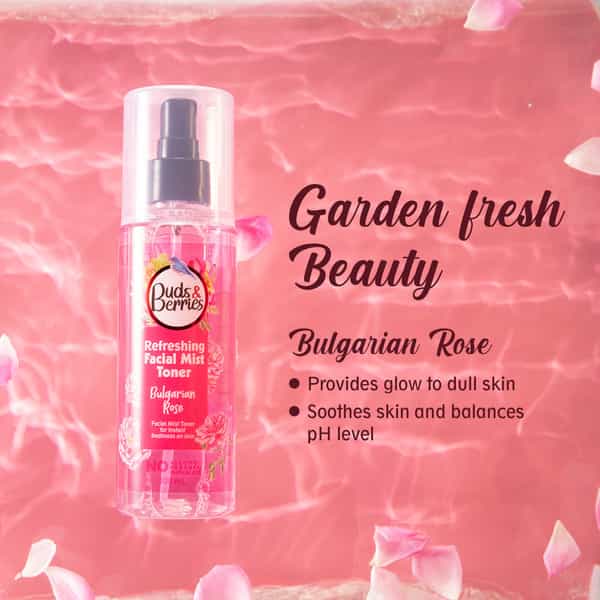 Buds & Berries Refreshing Facial Mist Toner With Bulgarian Rose | Instant Freshness (200 Ml)