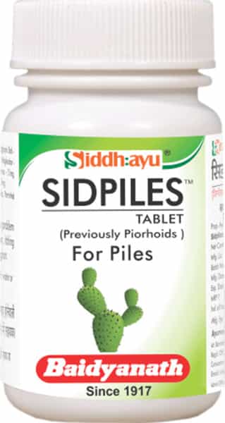 Baidyanath Asli Ayurved Sidpiles Tablet 25 Tablets (Pack 4) Natural Hemorrhoid Piles Relief Tablets