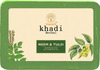 Vagad's Khadi Neem-Tulsi Soap 125Gm | Anti-Bacterial Soap | Reduces Acne And Pimples Pack Of 3
