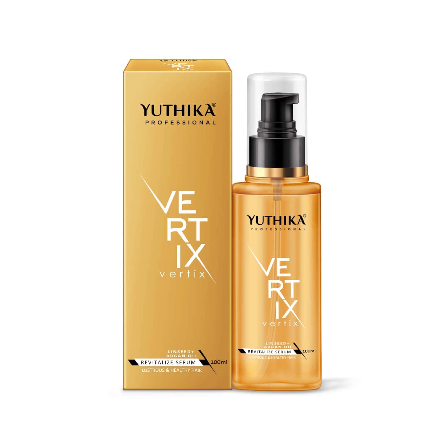 Yuthika Vertix Revitalize Serum 100ml With Linseed And Argan Oil For Lustrous Healthy Hair