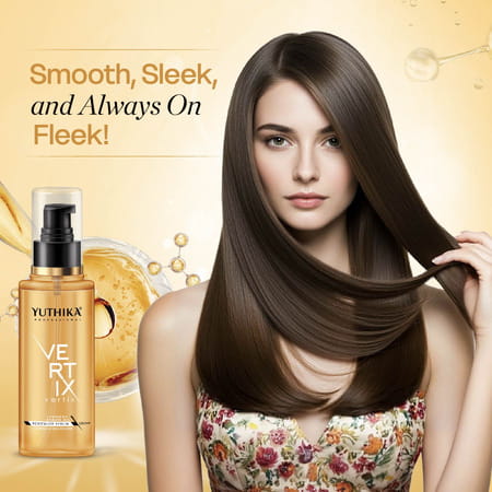 Yuthika Vertix Revitalize Serum 100ml With Linseed And Argan Oil For Lustrous Healthy Hair