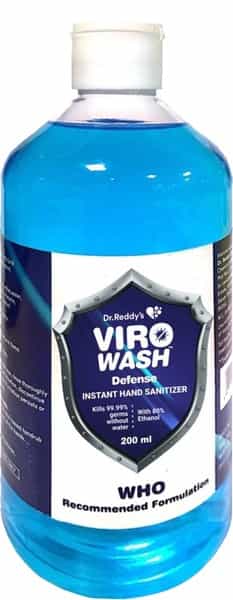 Dr. Reddy's Viro Wash Instant Hand Sanitizer Bottle Of 600 Ml (Pack Of 3 X 200Ml)