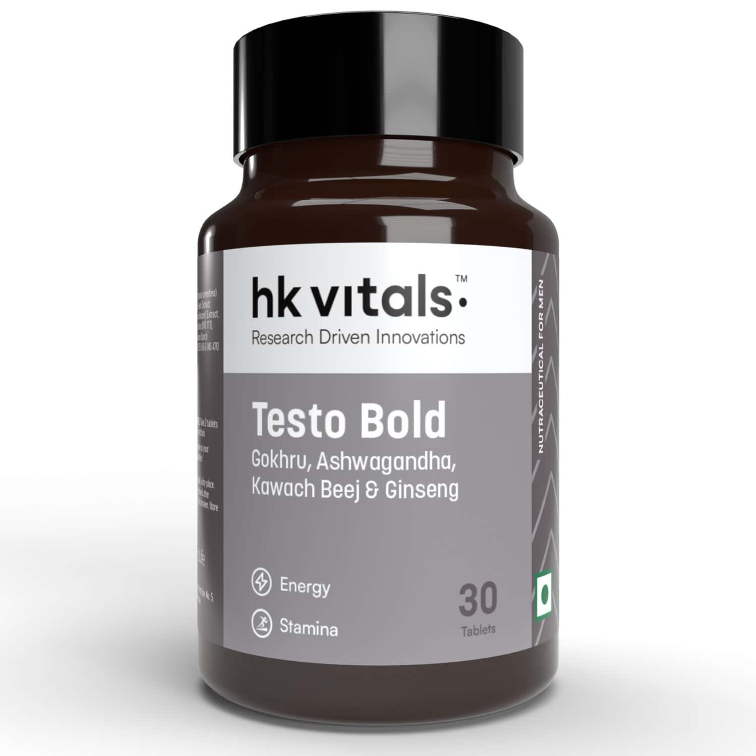 Hk Vitals Testo Bold | Testosterone Booster For Men | For Energy & Stamina | 30 Tablets