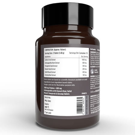 Hk Vitals Testo Bold | Testosterone Booster For Men | For Energy & Stamina | 30 Tablets