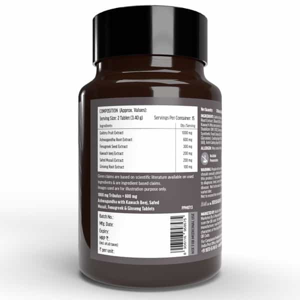 Hk Vitals Testo Bold | Testosterone Booster For Men | For Energy & Stamina | 30 Tablets