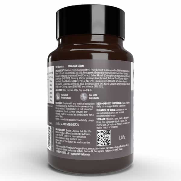 Hk Vitals Testo Bold | Testosterone Booster For Men | For Energy & Stamina | 30 Tablets
