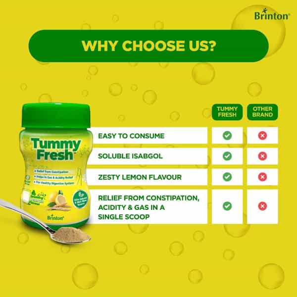 Brinton Tummy Fresh (Sugar Free) For Healthy Digestive Sytem And Relief From Constipation | 250G X 2