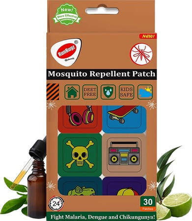 Runbugz Mosquito Repellent Skull Patches For Babies 30 Patches