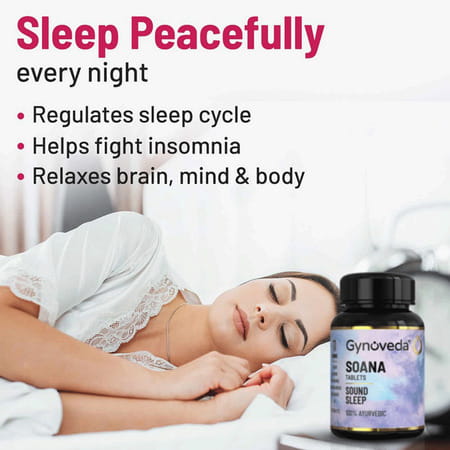 Gynoveda Ayurvedic Sleep Tablets. Boost Melatonin Naturally With Tagara Jatamansi. 180 Soana Tablets