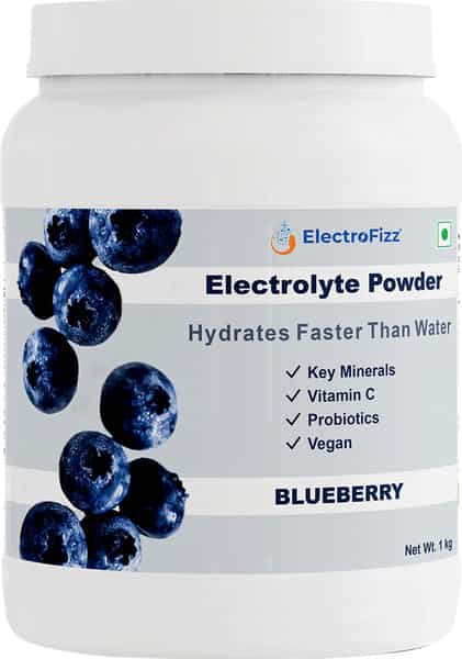 Electrofizz Hydration Energy Powder For Workout For Men And Women- Blueberry Flavour 1 Kg Jar Pack