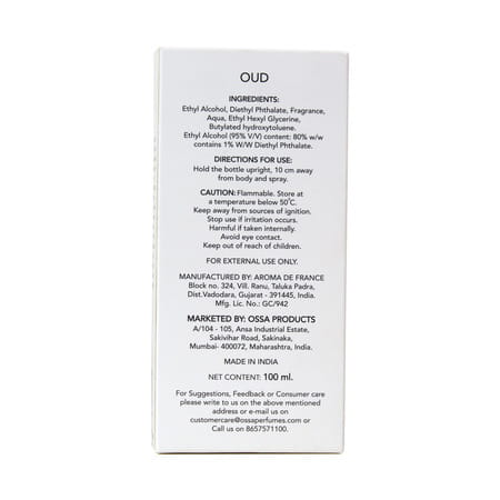 Ossa Magnet Oud Unisex Eau De Parfum Patchouli | Cedarwood | Musk | Oud | Amber | 100Ml