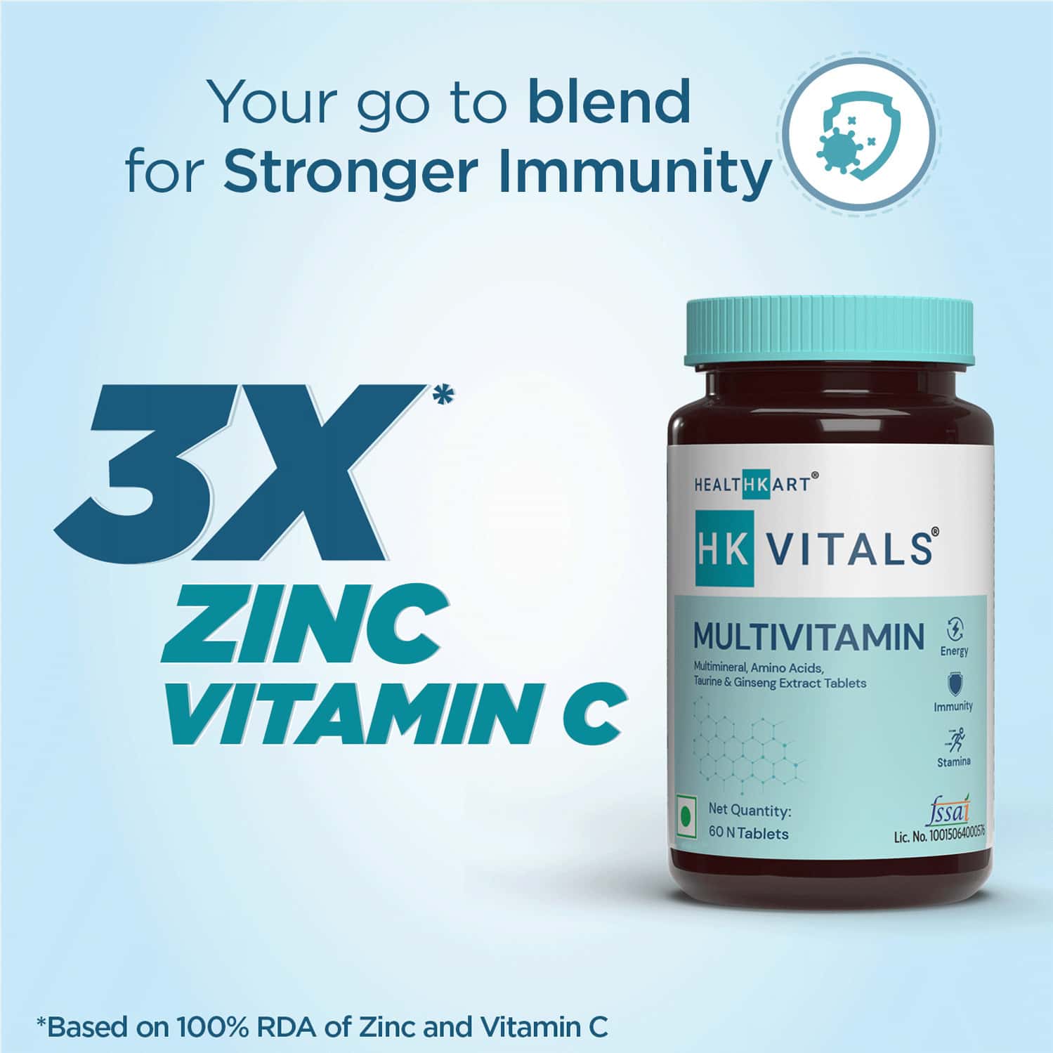 Buy HEALTHKART HK VITALS MULTIVITAMIN WITH MULTIMINERAL TAURINE ...
