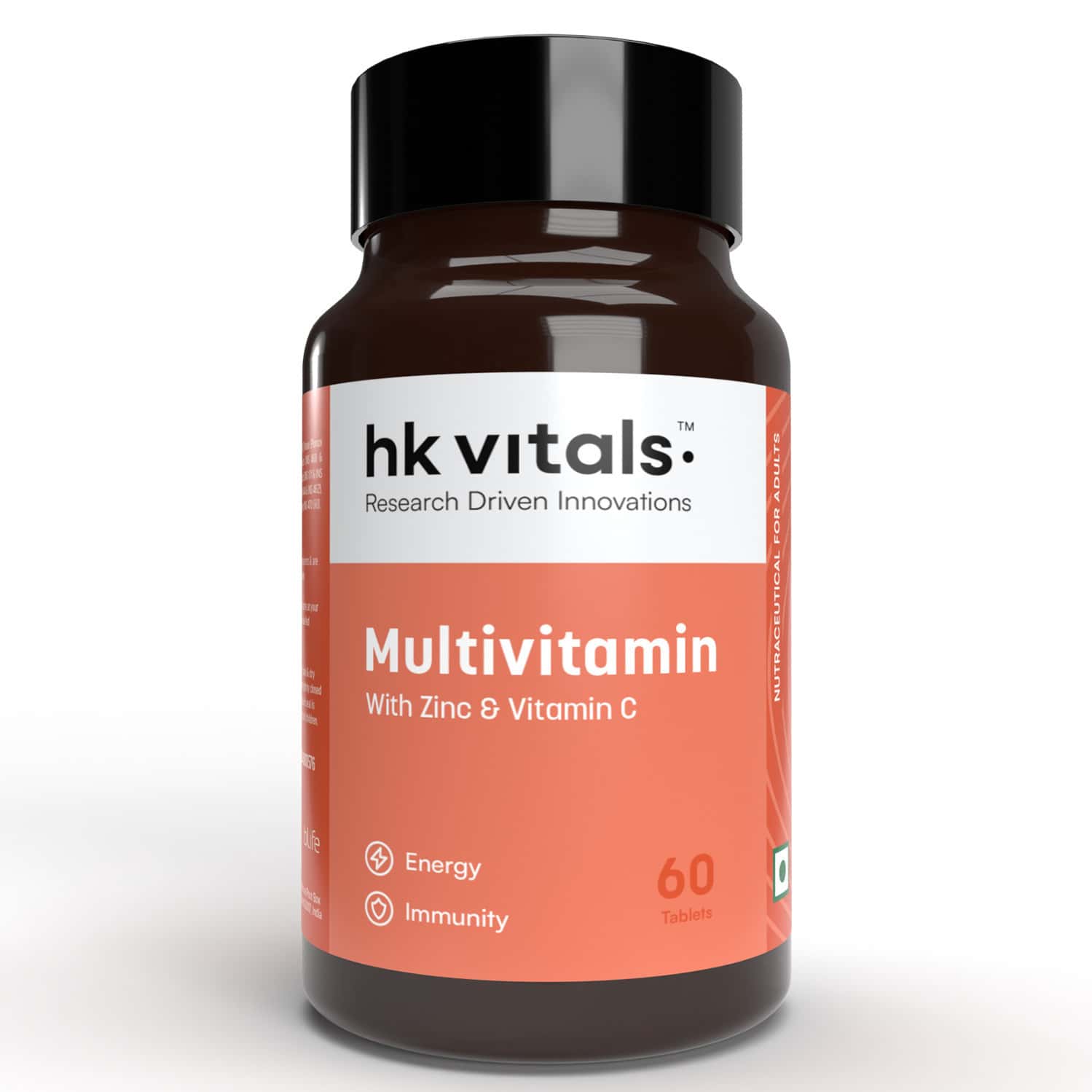 Hk Vitals Multivitamin (60 Tablets) | For Men And Women | With Zinc | Vitamin C
