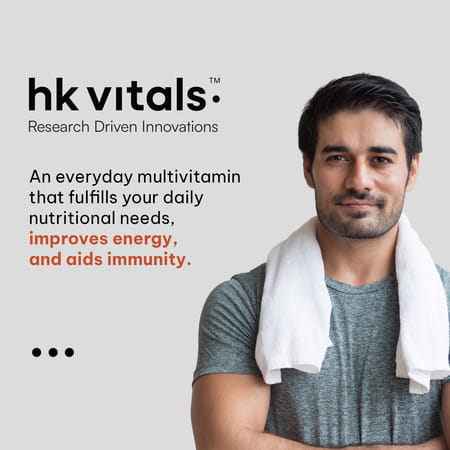 Hk Vitals Multivitamin (60 Tablets) | For Men And Women | With Zinc | Vitamin C