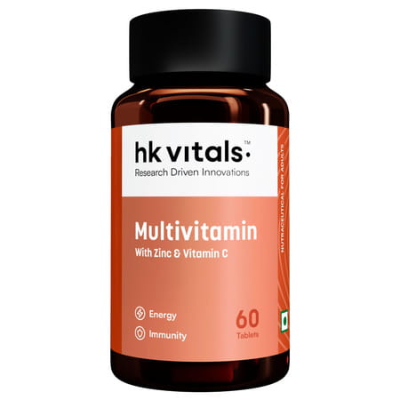 Hk Vitals Multivitamin (60 Tabs) | With Zinc | Vit C | D3 | Minerals & Ginseng | Men & Women