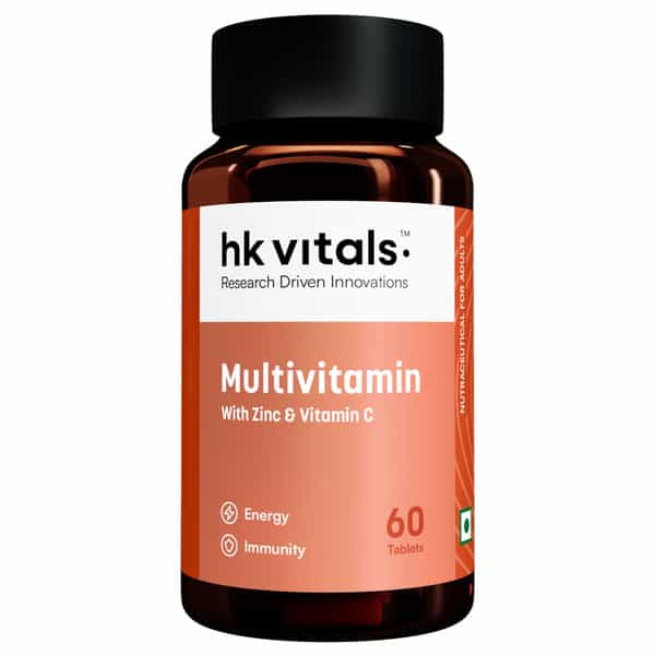 Hk Vitals Multivitamin (60 Tabs) | With Zinc | Vit C | D3 | Minerals & Ginseng | Men & Women