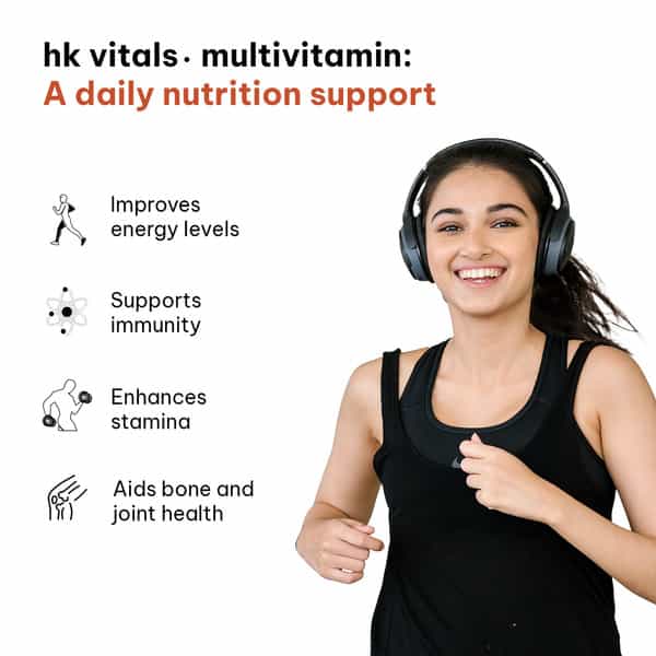 Hk Vitals Multivitamin (60 Tabs) | With Zinc | Vit C | D3 | Minerals & Ginseng | Men & Women